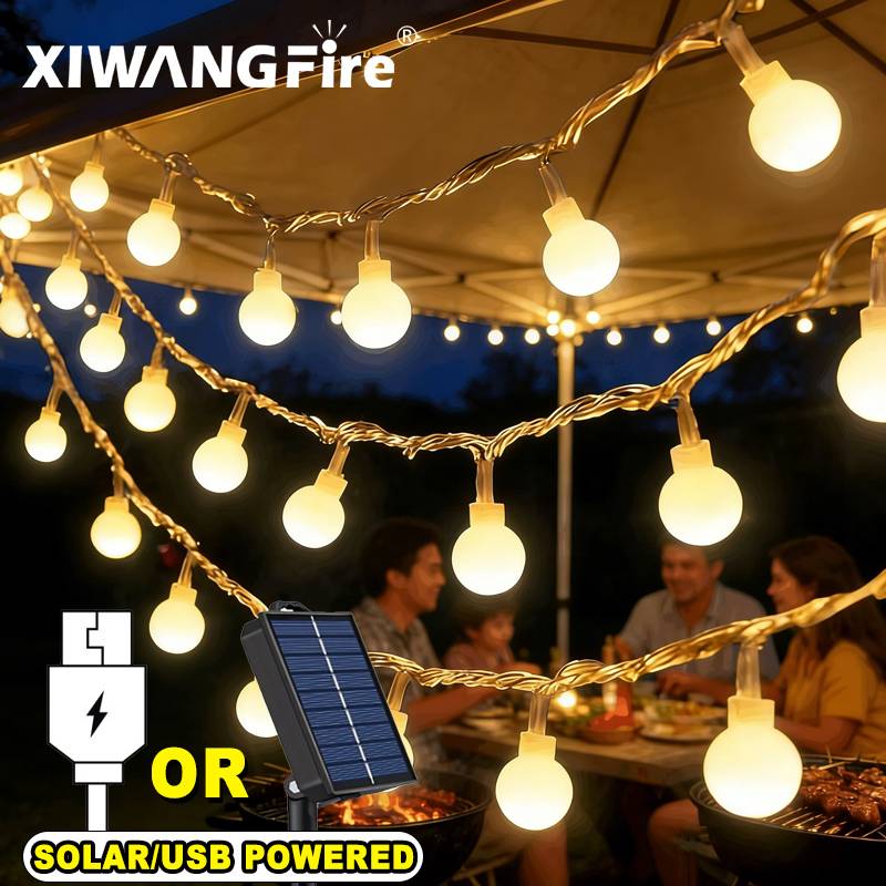 Outdoor Lighting Guide - Guirnalda de Luces Solares/USB/a Pilas de