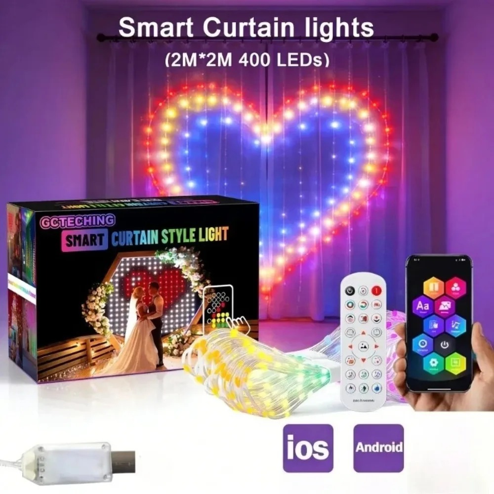 Wall Lighting Outdoor - Luces LED de cortina de píxeles