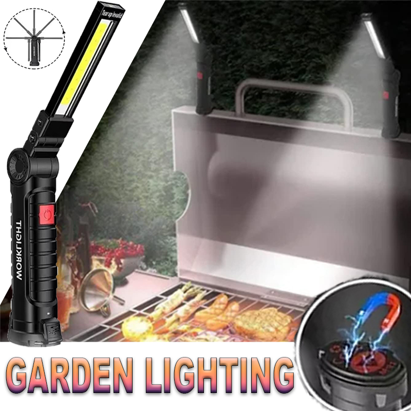 Outdoor Lighting Guide - Linterna LED portátil con gancho magnético,