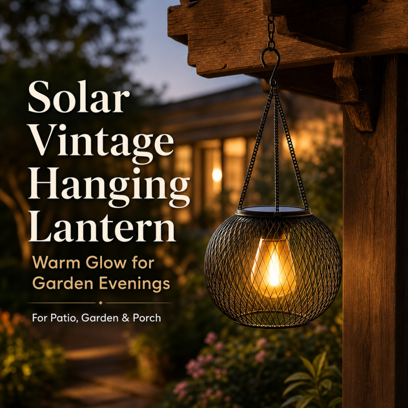 Hanging Outdoor Lighting - Lámpara LED Solar Colgante para Exterior,