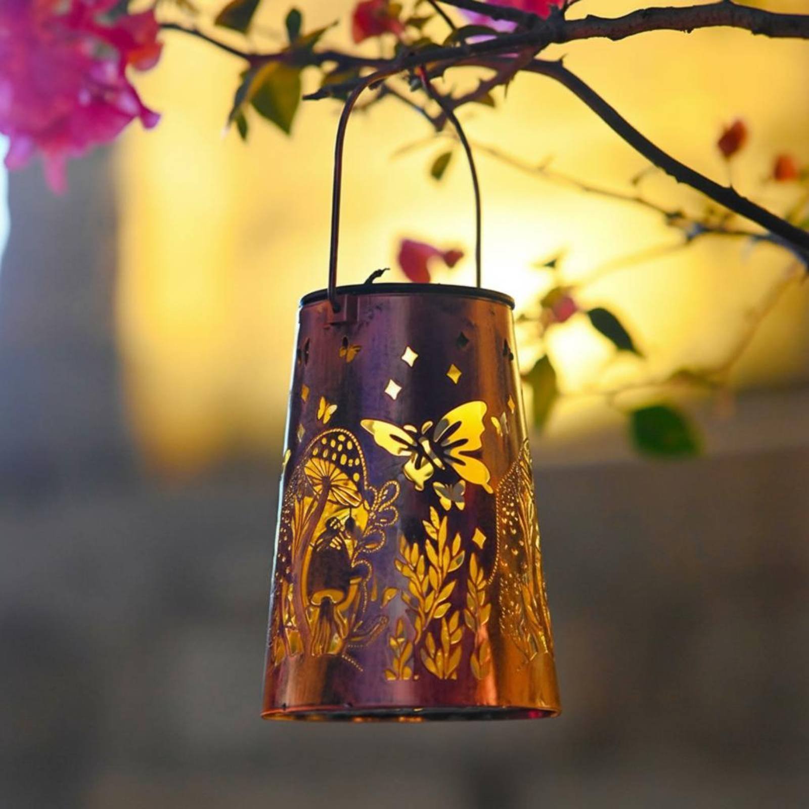 Hanging Outdoor Lighting - Luminaria de Jardín con Diseño Floral,