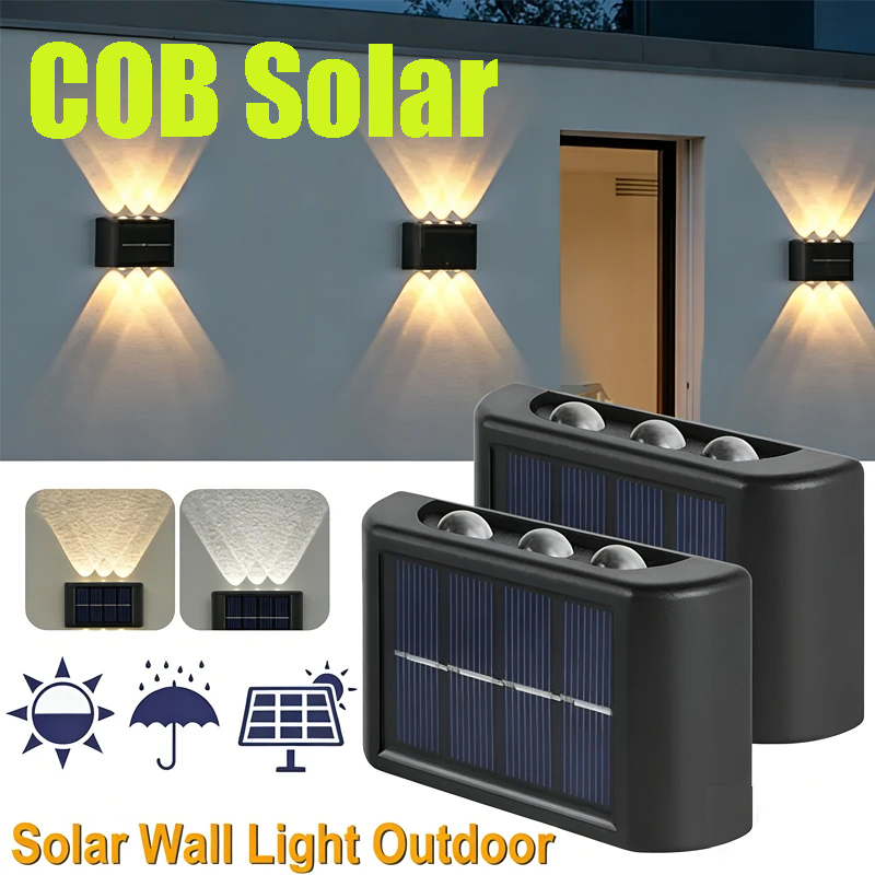 Wall Lighting Outdoor - Lámpara Solar COB para Pared, Exterior,