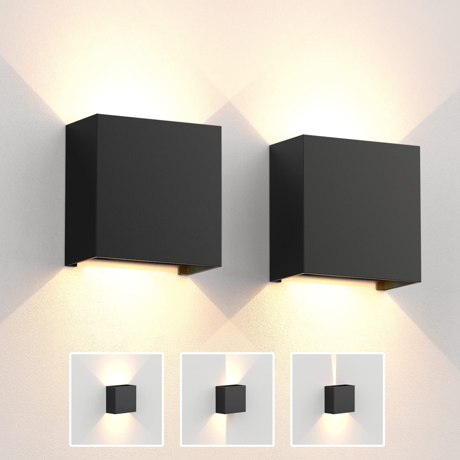 Outdoor Lighting Hardwired - Apliques de pared LED, lámpara de