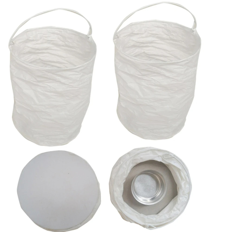 Outdoor Lighting Event - Linterna de papel recta blanca DIY,