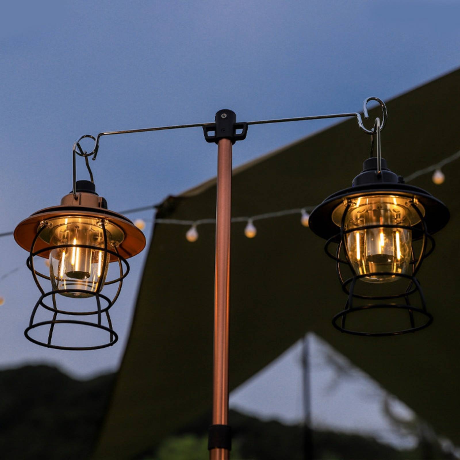 Hanging Outdoor Lighting - Trípode con Ganchos, Soporte Telescópico para