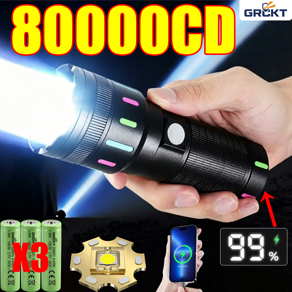 Outdoor Lighting Guide - Linterna LED de alta potencia 80000CD,
