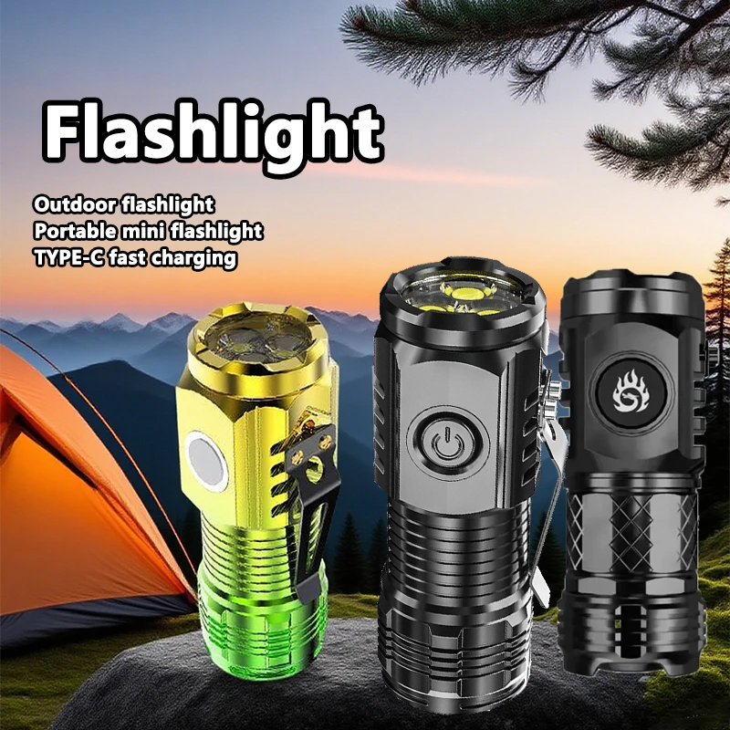 Outdoor Lighting Guide - MINI linterna LED superbrillante, linterna recargable