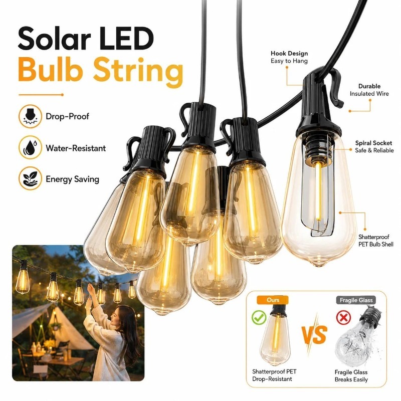 Outdoor Lighting Event - Guirnalda de Luces LED Solares para