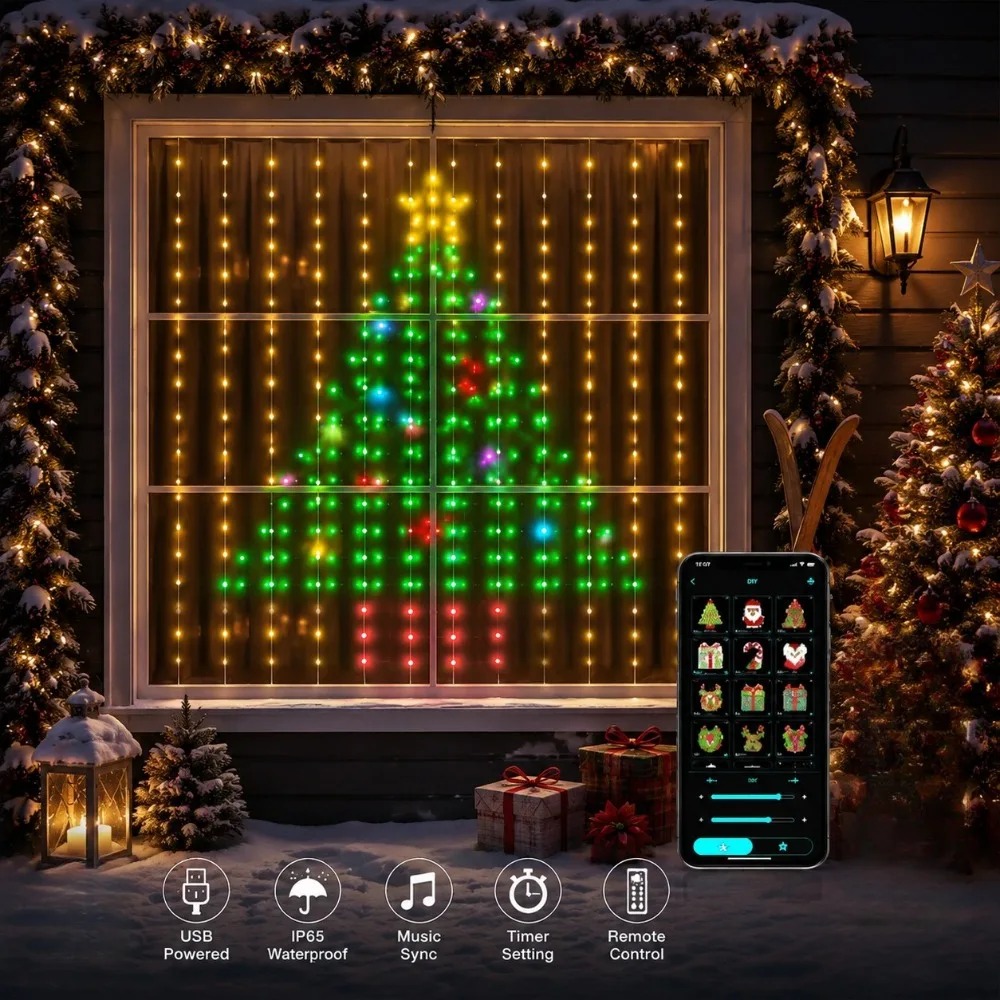 Luces LED de cortina de píxele - Wall Lighting Outdoor reseña y precio