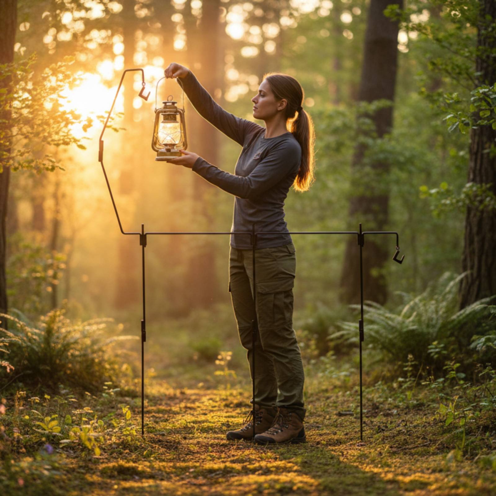 Soporte para linterna de campi - Hanging Outdoor Lighting reseña y precio