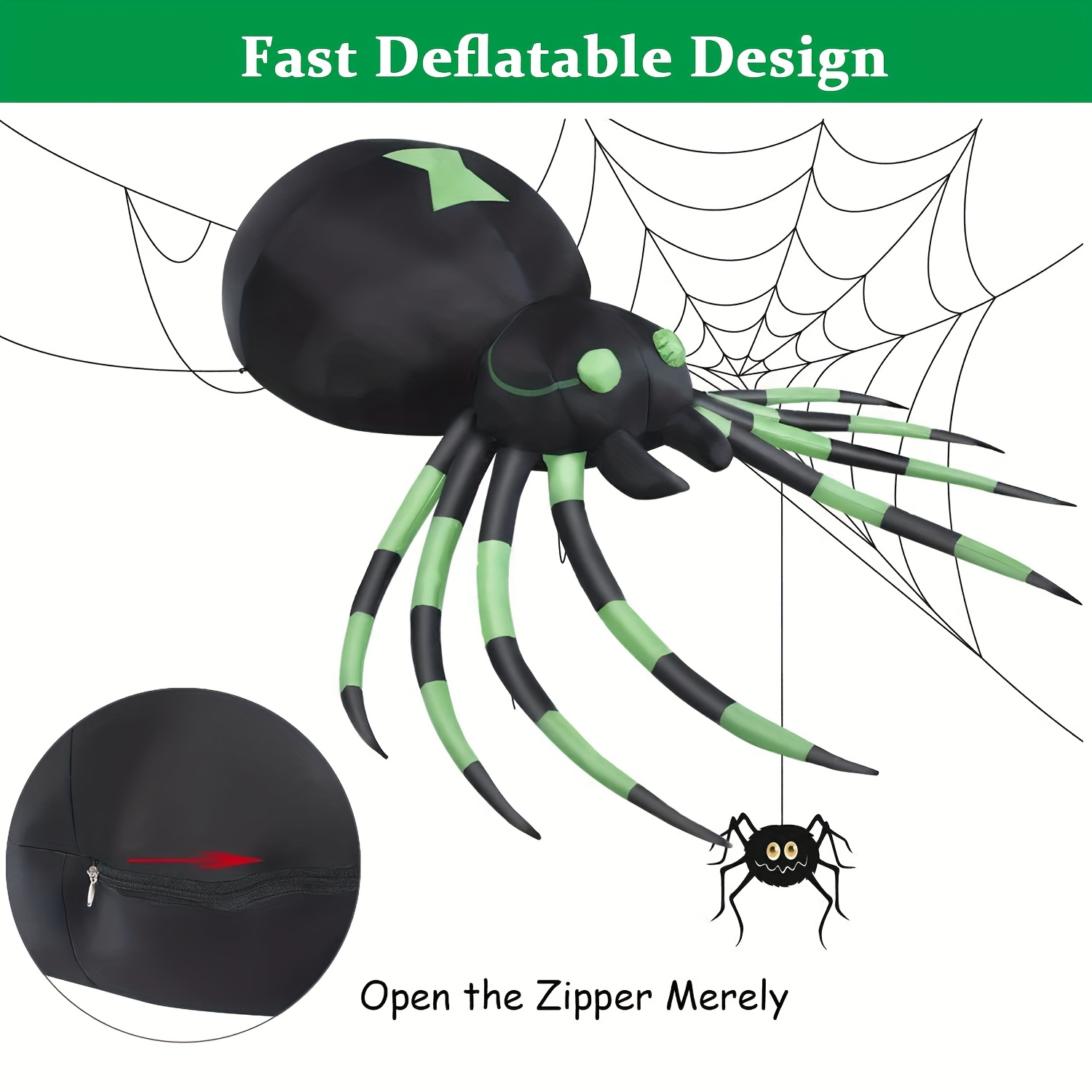 Araña inflable gigante de 7.2  - Outdoor Lighting Warehouse reseña y precio