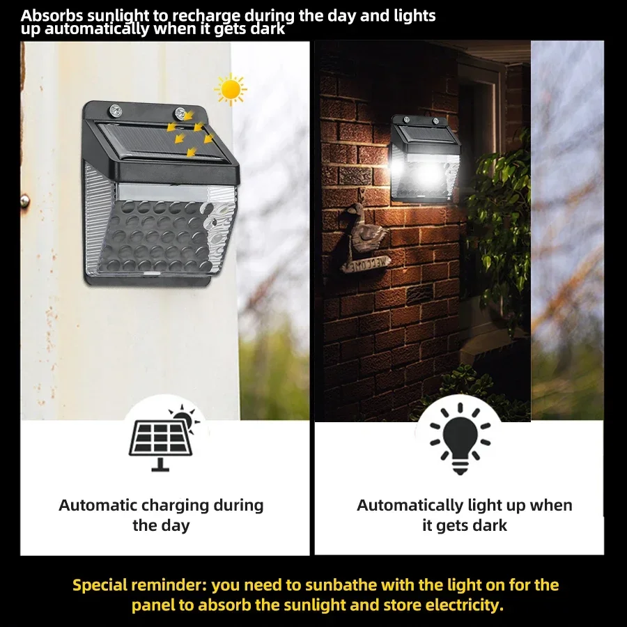 Luz Solar LED con Sensor de Mo - Wall Lighting Outdoor reseña y precio