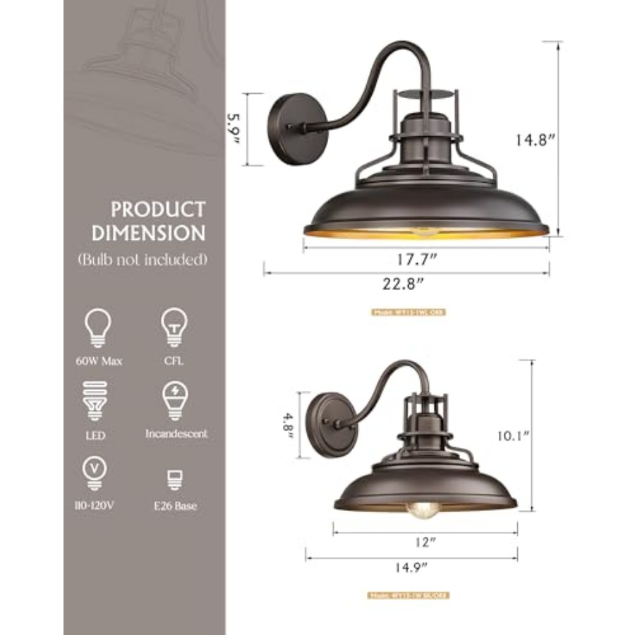 Lámpara de Exterior Estilo Gra - Wall Lighting Outdoor reseña y precio