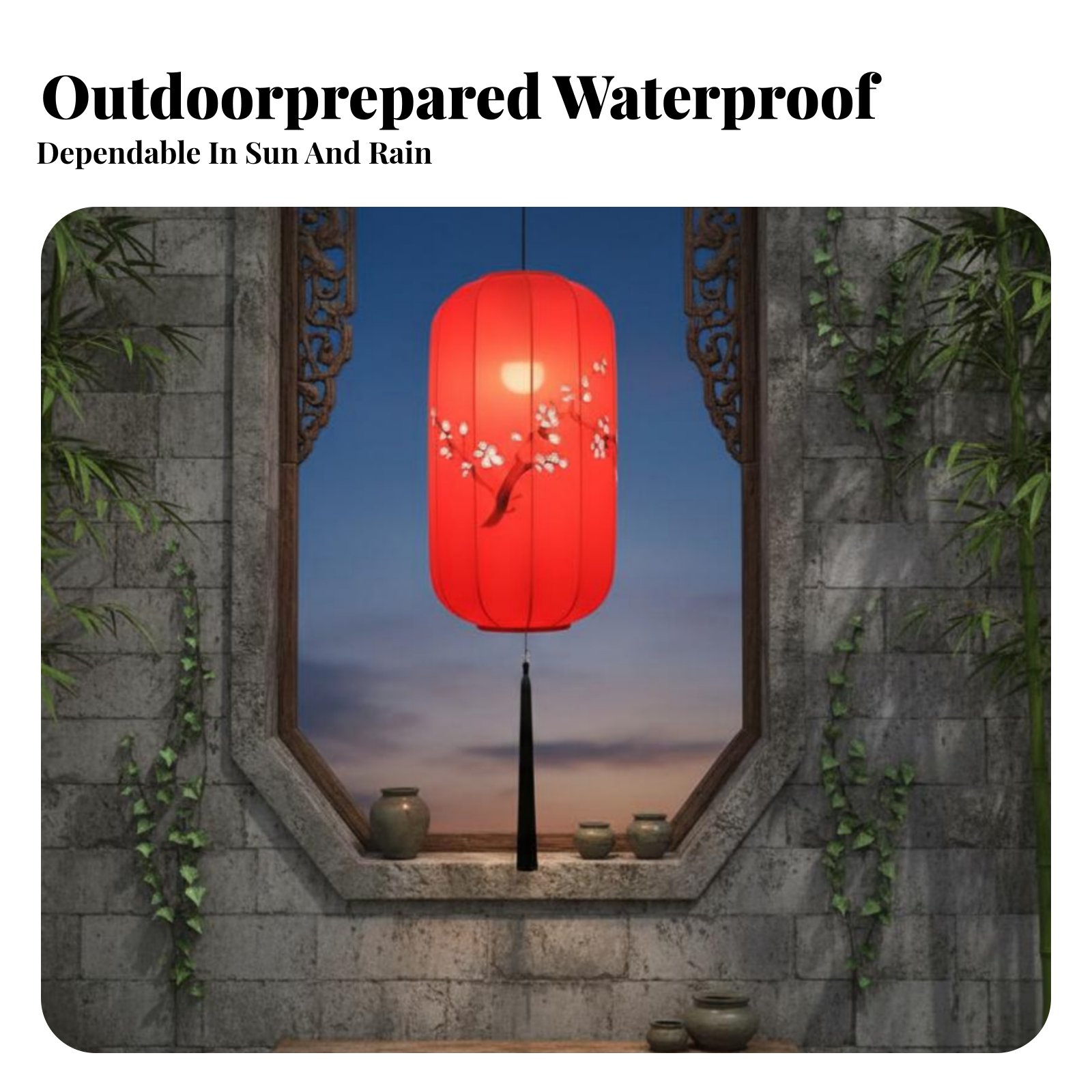 Farol Chino Pintado a Mano, Lá - Outdoor Lighting Event reseña y precio