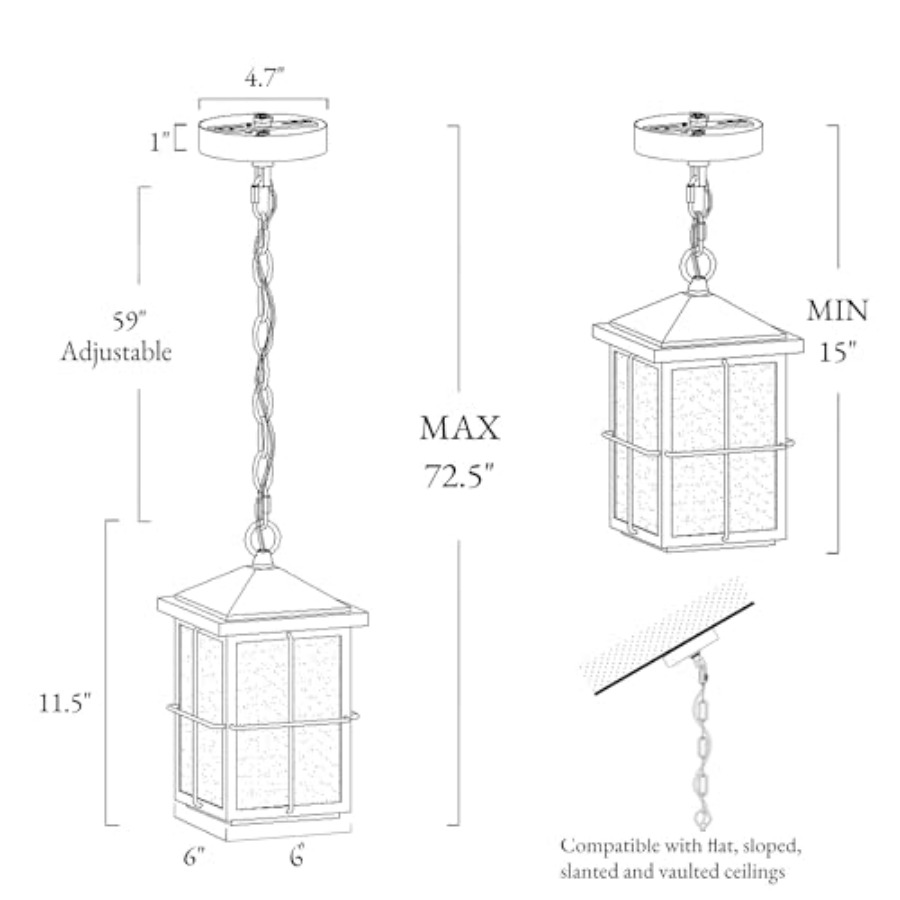 Lámpara Colgante para Exterior - Outdoor Lighting Pendant reseña y precio
