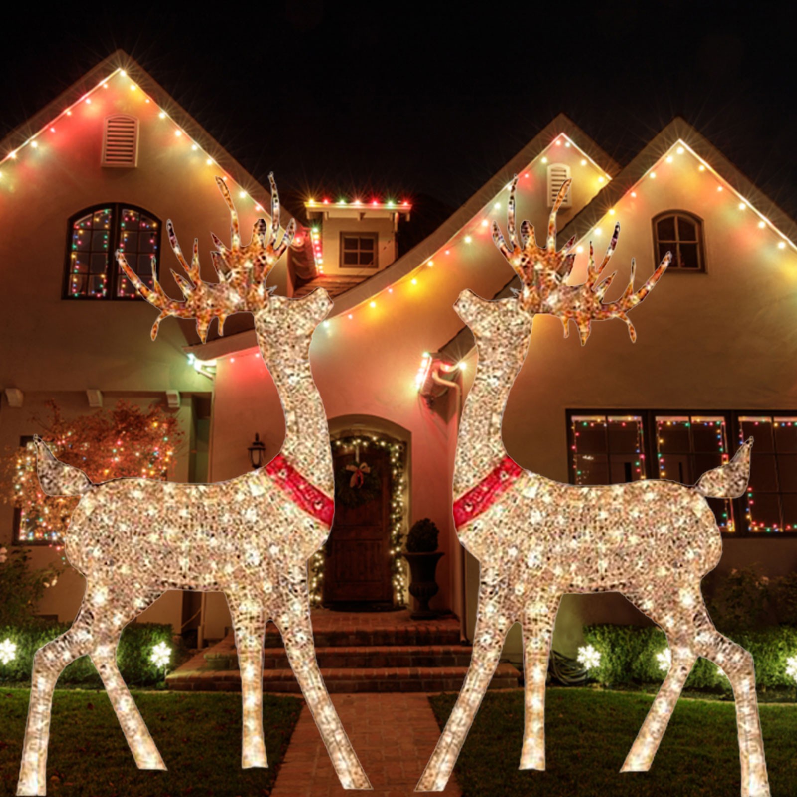 Decoración navideña iluminada, - Outdoor Lighting Event reseña y precio