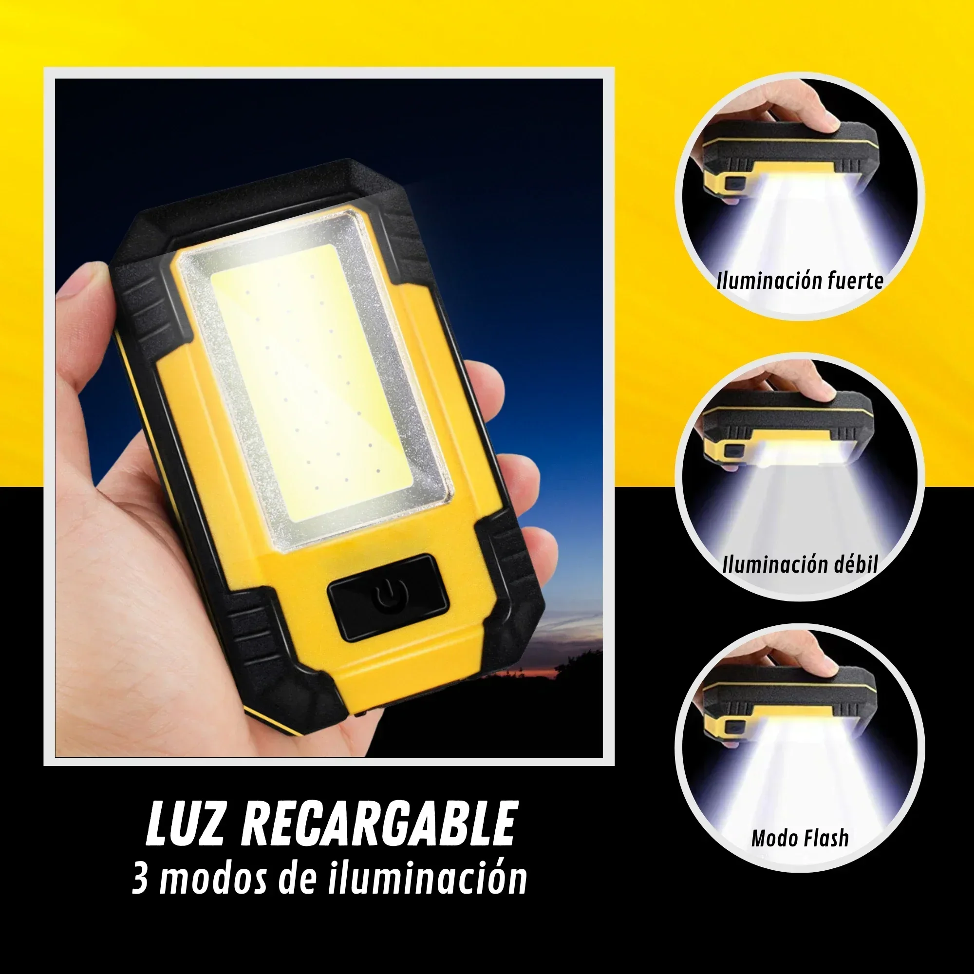 Luz de trabajo recargable port - Outdoor Lighting Guide reseña y precio