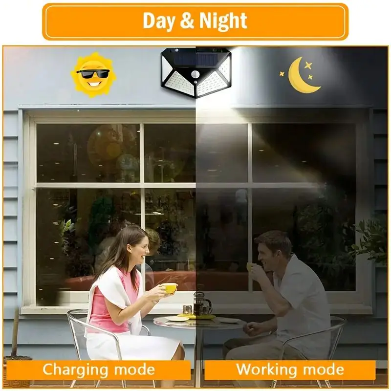Lámpara Solar de Jardín de 100 - Wall Lighting Outdoor reseña y precio