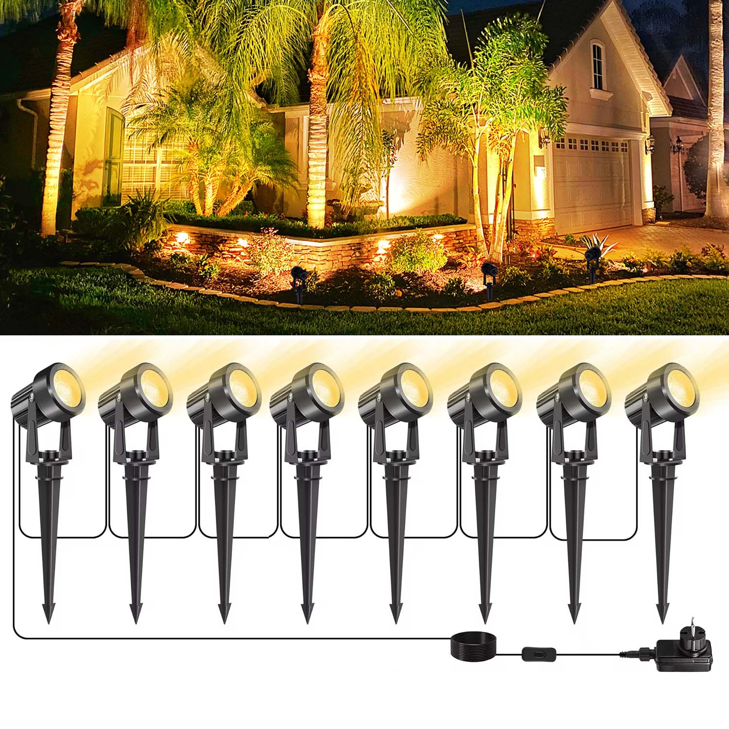 Foco exterior de 4/6/8 LED, 30 - Outdoor Lighting Uk reseña y precio