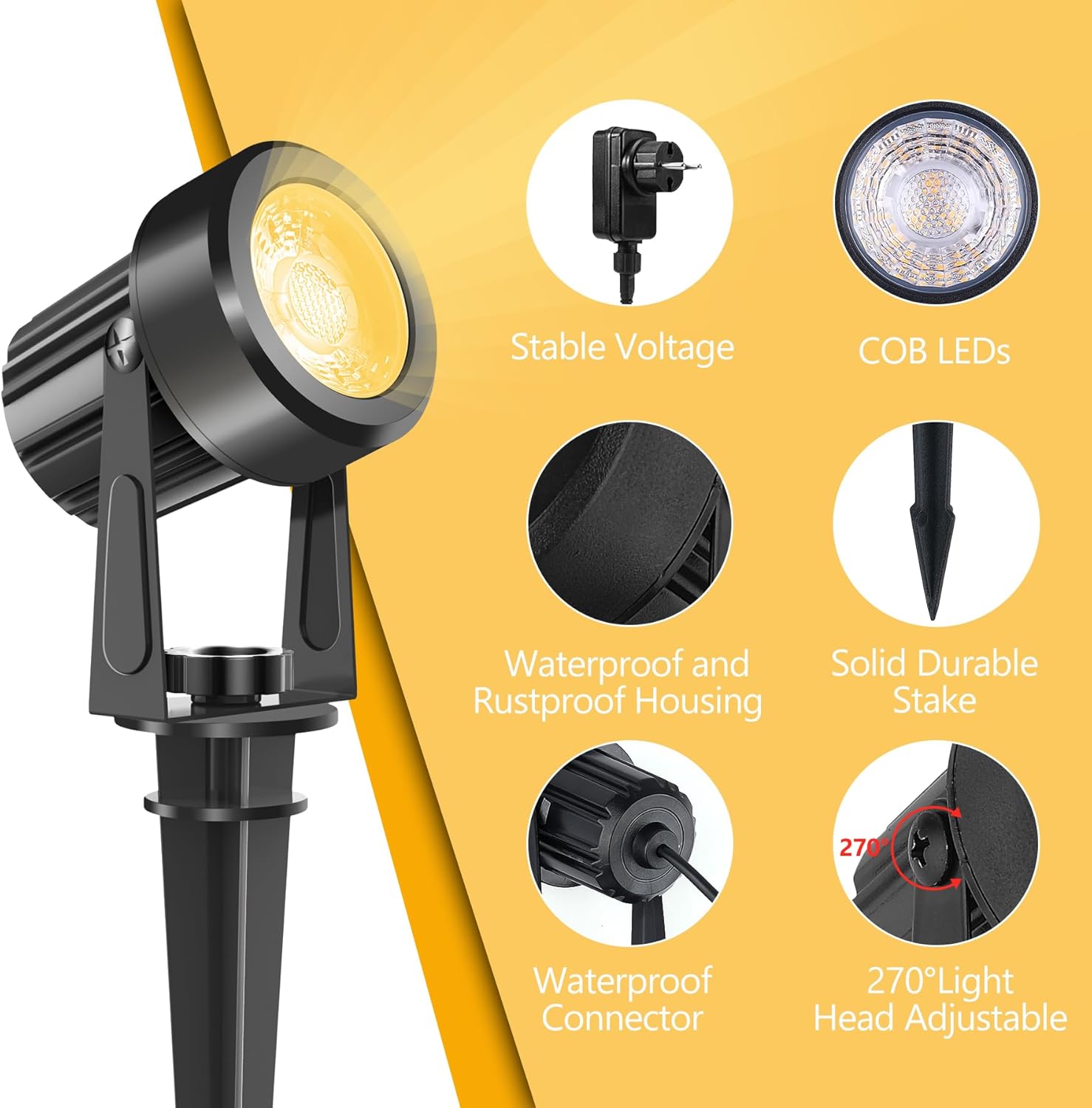 Foco exterior de 4/6/8 LED, 30 - Outdoor Lighting Uk reseña y precio