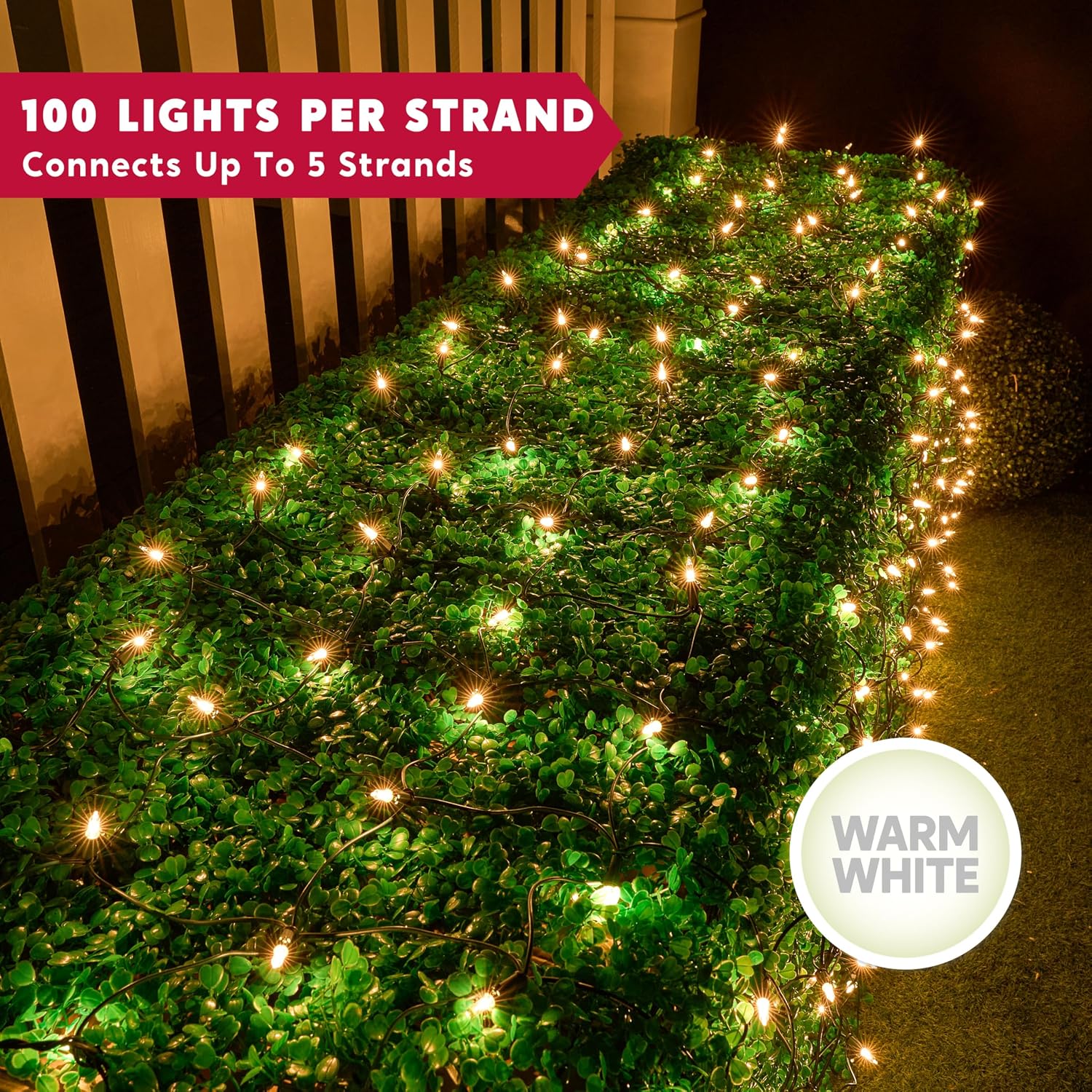Luces de red navideñas, 100 lu - Outdoor Lighting Event reseña y precio