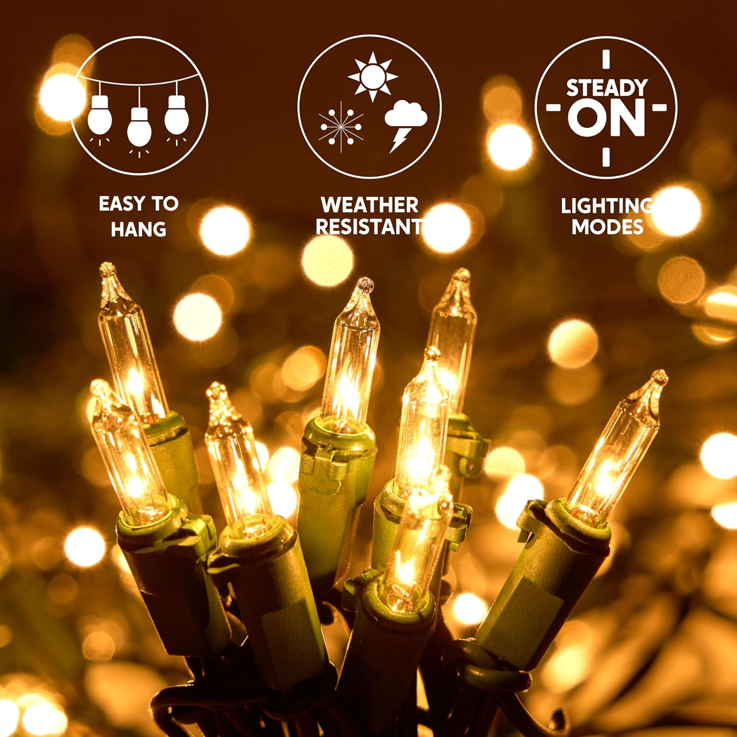 Luces de red navideñas, 100 lu - Outdoor Lighting Event reseña y precio